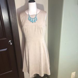 Faux suede dress